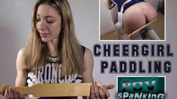 POV - Cheerleader's Wooden Paddling WMV