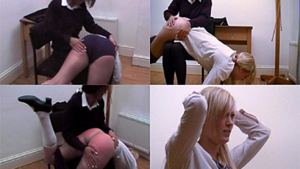 Scruffy Schoolgirl Spanked