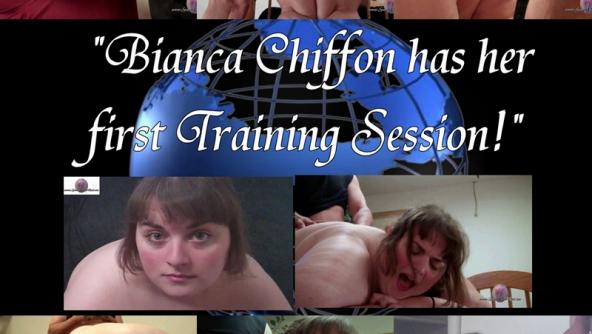 Bianca Chiffon has her first training session