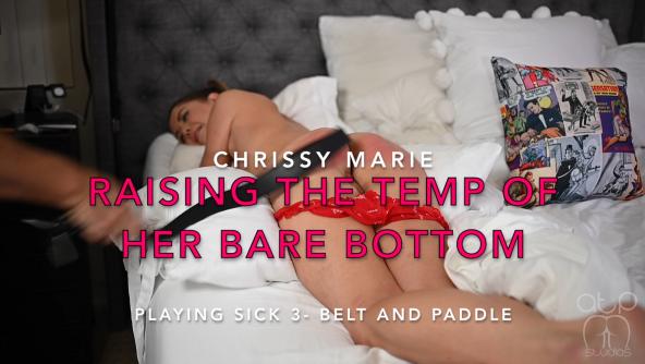 Raising the Temperature of her Bare Bottom with a Paddle -Chrissy Marie Caught Playing Sick - 3 - 1080p