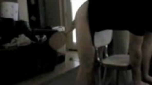  Spanked & Paddled By Wife in Front of his Mom