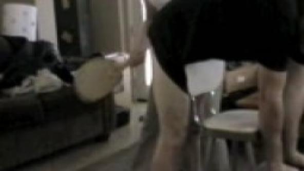  Spanked & Paddled By Wife in Front of his Mom