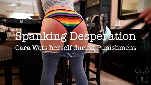Spanking Desperation - Cara Wets Herself during Punishment - 1080p