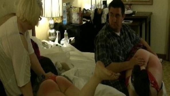 Double Trouble at the TASSP! Kisa & Mollie Get Spanked Together for Pranking Lily & Robert