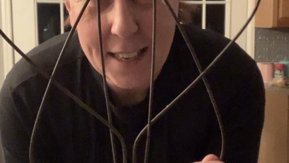 Fiancé spanked with carpet beater