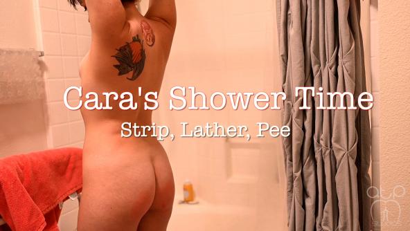 Cara’s Shower Time - Strip, Lather, Pee, Lotion - 1080p