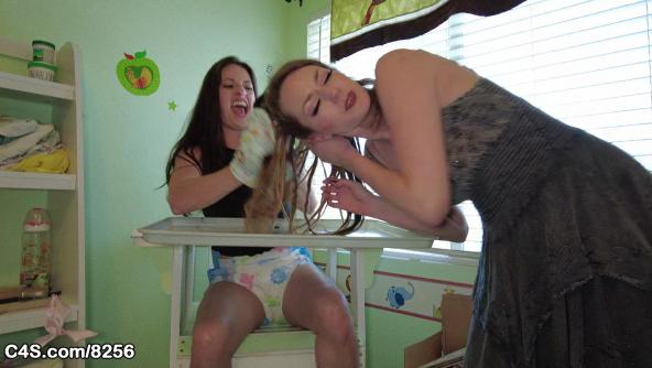 AdultBabyGirl Indica Jane diapered Wayward Girl Babying treatment