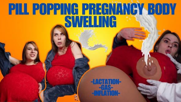 HD/ Ziva Fey - Pill Popping Pregnancy Body Swelling