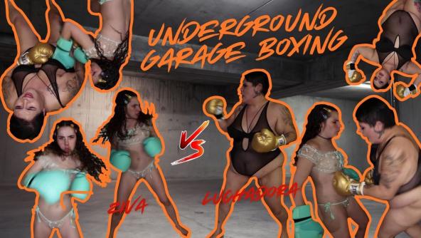 HD/  Ziva Fey Underground Garage Boxing With Luchadora