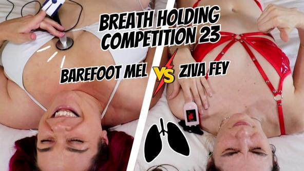 4K/ Ziva Fey - Breath Holding Competition 23 With Barefoot Mel
