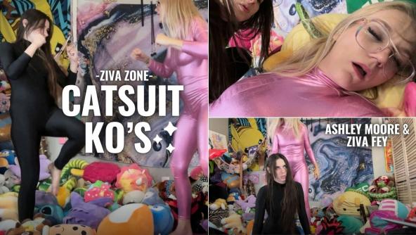 4K/ Ziva Fey - Catsuit KOs With Ashley Moore