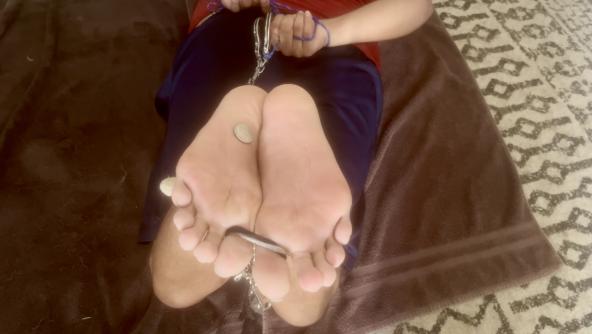 Delivery Boy Sissy Soles Bastinado Coin Challenge