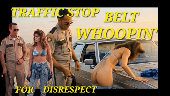 Roadside Belt Whooping For Rude Stripper.